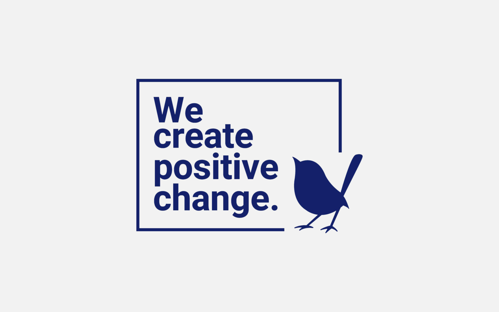 Blue Wren logo: We create positive change